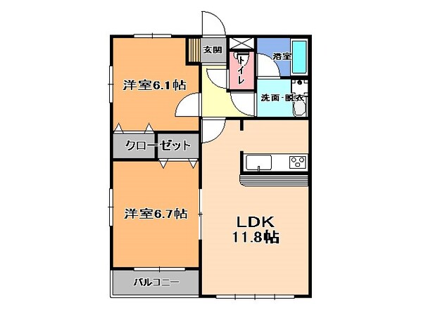 宇都宮駅 徒歩16分 1階の物件間取画像